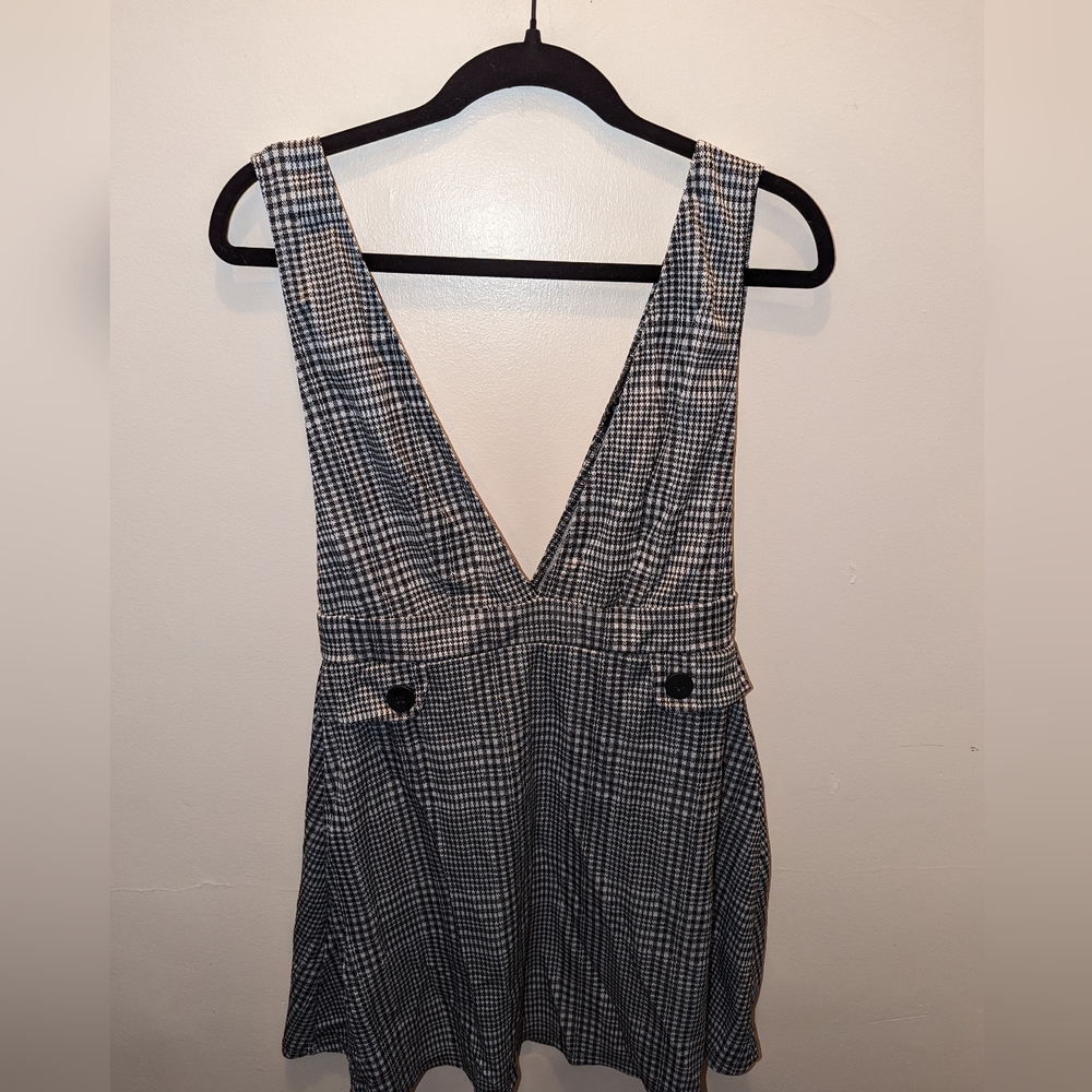 Black and White Overall Dress